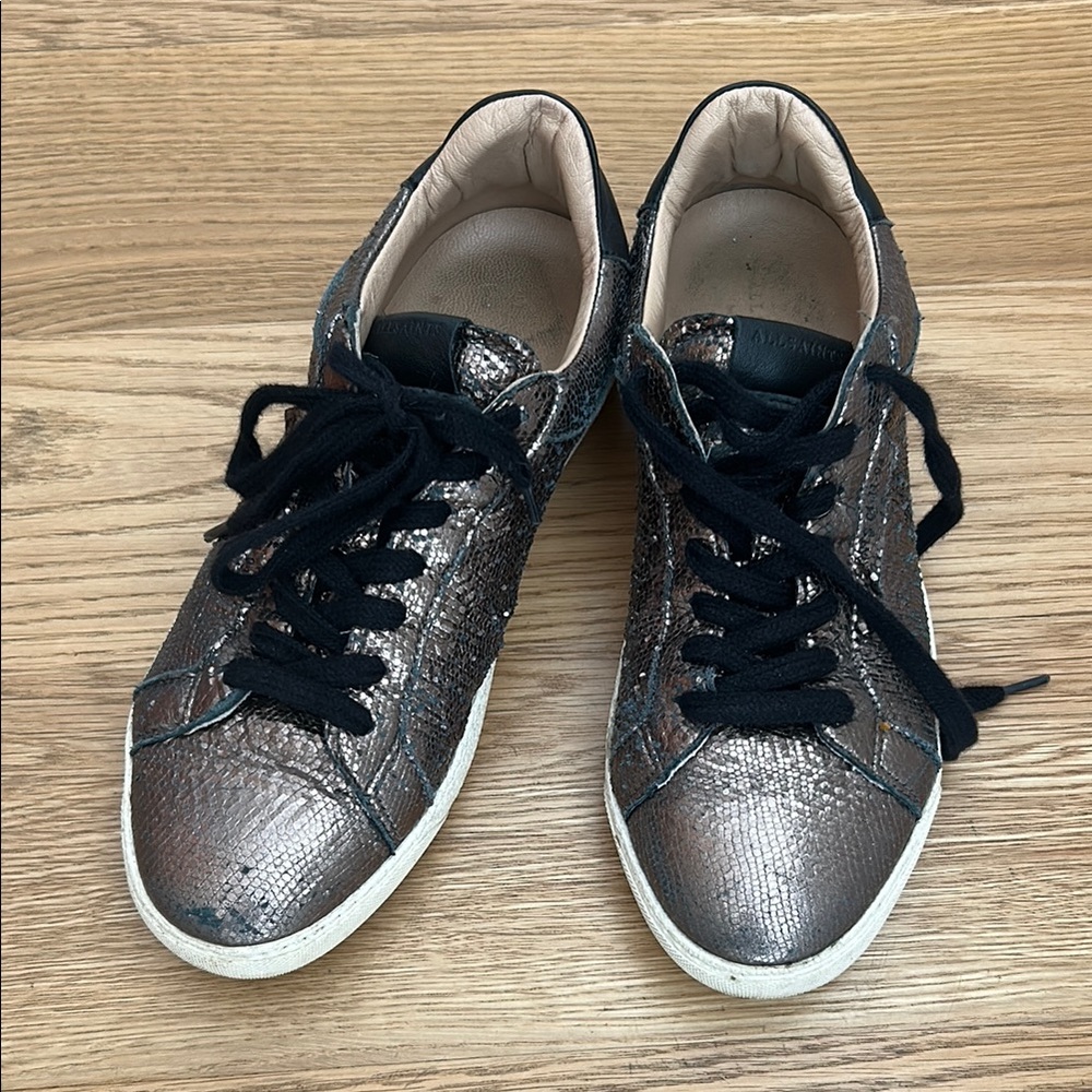 AllSaints metallic Sneakers- women sz 39